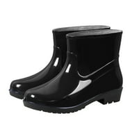 ženske cipele s niskim potpeticama ženske čizme s kišnim čizmama preko čizama cipele u crnoj boji 7