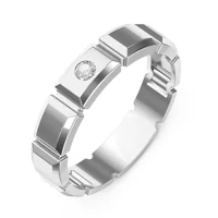 Indijski prsten s dijamantnim naglaskom, platinasti prsten za žene