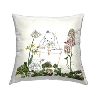 Cvjetni lonac za cvijeće u Botaničkom stilu s cvjetovima cvijeta jorgovana dizajn jastuka u obliku jastuka