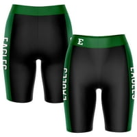 Ženske crno-zelene biciklističke kratke hlače s prugastim prugama
