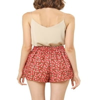 Jedinstveni prijedlozi Ženske kratke hlače za plažu s elastičnim pojasom i cvjetnim printom s elastičnom trakom
