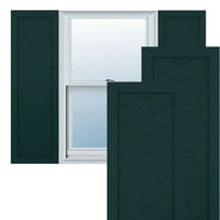 Ekena Millwork 18 W 70 H TRUE FIT PVC jednostruka ploča Chevron Moderni stil Fiksni nosač, toplinski zeleni