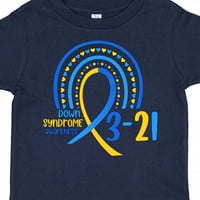 * 3 - Svjetski dan sindroma dolje poklon majica s plavom i žutom duginom vrpcom za dječake ili djevojčice