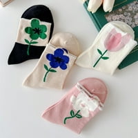 Huanledash par Žene čarape visoka elastičnost mekani prozračni cvjetni ispis protiv klizanja apsorpcije znoja