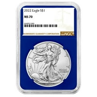 $ American Silver Eagle Ngc MS Brown Label Blue Core
