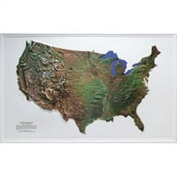 Američki obrazovni proizvodi Satelitska Slika reljefne karte SAD-a, 34 21