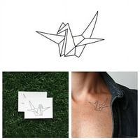 Tattify Origami Crane privremena tetovaža - želja za razmišljanjem