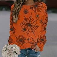 Ženske labave vrhove dukserice djevojke jeseni proljetni košulje s dugim rukavima okrugli vrat Halloween casual