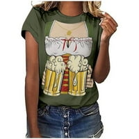 Pivo festival za čišćenje ženskog okruglog vrata majice bluza tiskanje majice
