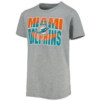 Football majica za mlade Heather Grey Miami Dolphins