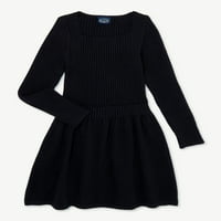 Scoop Girls Rebrabed Pleteni džemper haljina, veličine 4-12