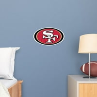 Fathead San Francisco 49ers: Logo - veliki službeno licencirani NFL uklonjivi zidni naljepnica