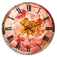 Dizajnirati 'gomila svijetlo ružičastih cvjetova' tradicionalni zidni sat