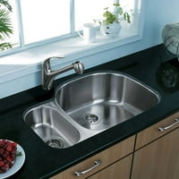 Kuhinjski sudoper od nehrđajućeg čelika od 32 s ladicom, rešetkom i cjedilima
