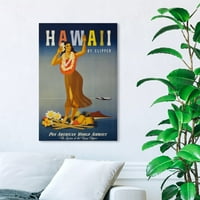 Wynwood Studio Cities and Skylines Wall Art Canvas Otisci 'Havaji' gradovi Sjedinjenih Država - plava, žuta