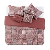 Kućni crveni lovac na tiskanu posteljinu kompleta, lažnih i ukrasnih jastuka koji su uključeni